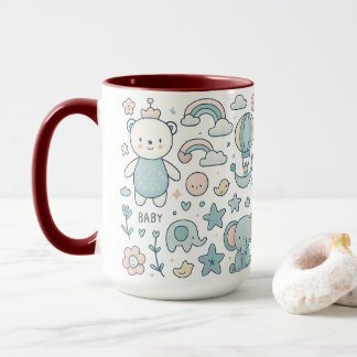 Taza de la corona del oso bebé lindo