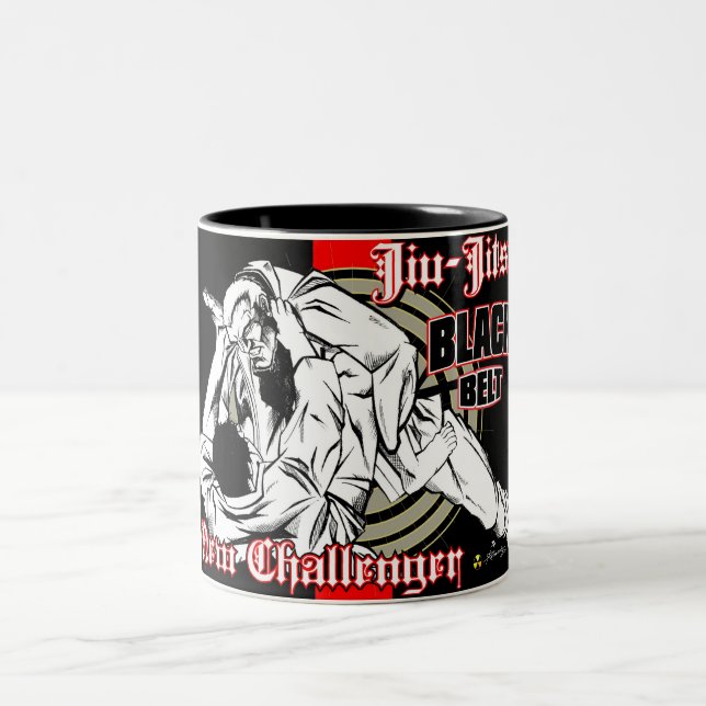 Taza de la correa negra de Jiu-Jitsu (Centro)