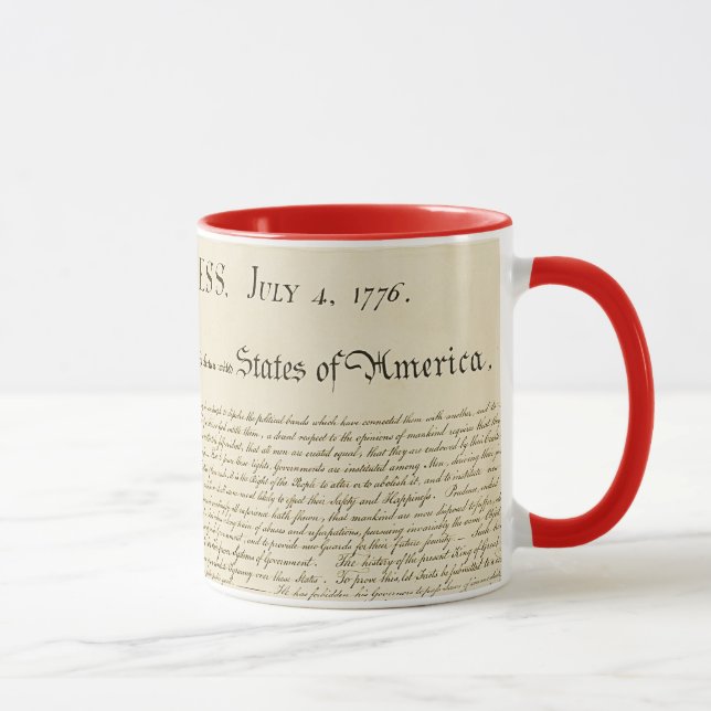 Taza de la Declaración de Independencia (Derecha)
