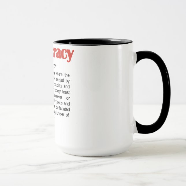 Taza de la definición de Ineptocracy (Derecha)