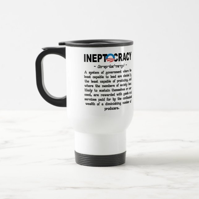 Taza de la definición de Ineptocracy de la (Izquierda)