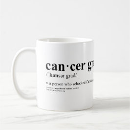 Taza de la definición del graduado del cáncer