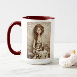 Taza de la Doncella Invernal del Gato de Navidad C