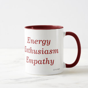 Taza de la empatía del entusiasmo de la energía