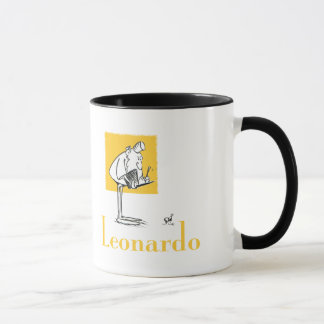 taza de la escritura de leo
