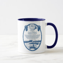 Taza de la escuela del césped de la cereza