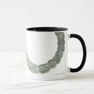 Taza de la escultura de la moneda de diez centavos