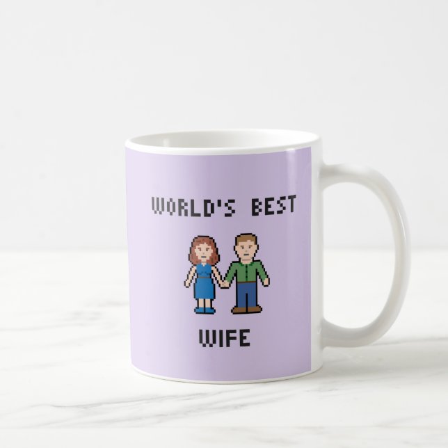 Taza de la esposa del mundo del pixel la mejor (Derecha)