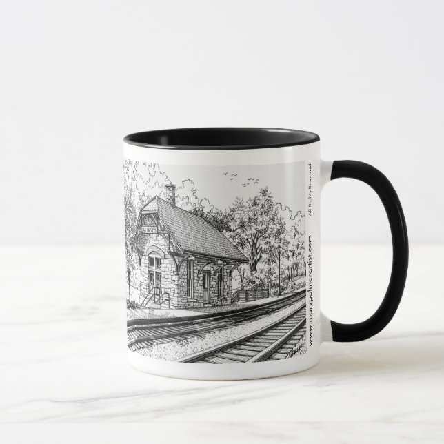 Taza de la estación de tren de las montañas (Derecha)