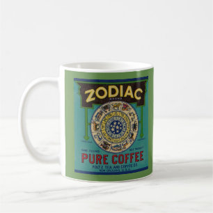 Taza de la etiqueta del café del vintage (café d