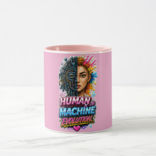 Taza de la evolución de la máquina humana: taza de