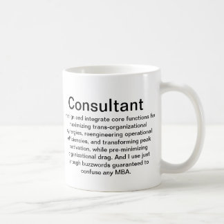 Taza de la explicación del consultor