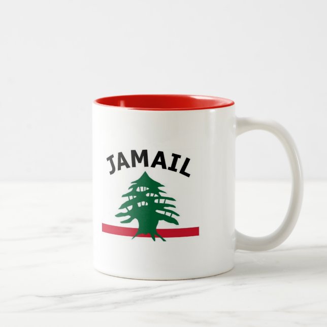 Taza de la familia de Jamail - rojo (Derecha)