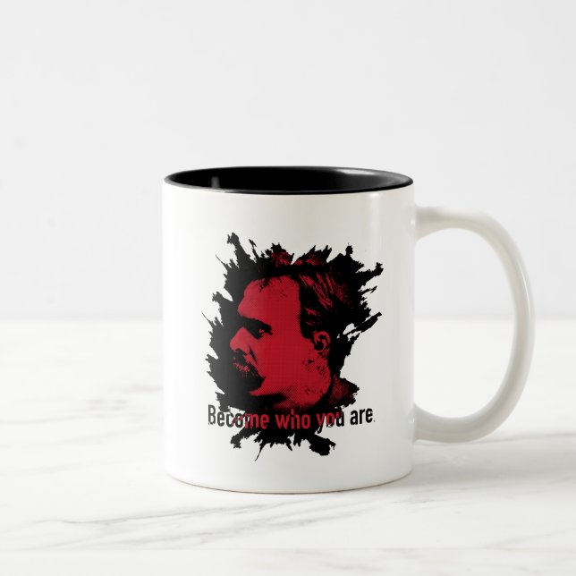 Taza de la filosofía con la cita de Nietzsche (Derecha)