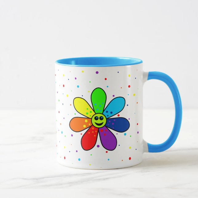 Taza de la flor del arco iris (Derecha)