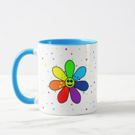 Taza de la flor del arco iris