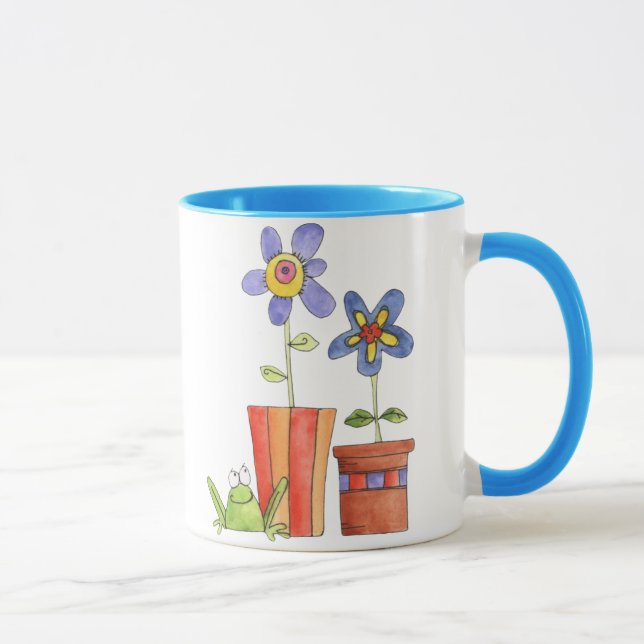 Taza de la flor y de la rana (Derecha)