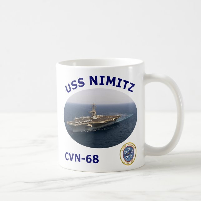 Taza de la foto de CVN 68 Nimitz (Derecha)