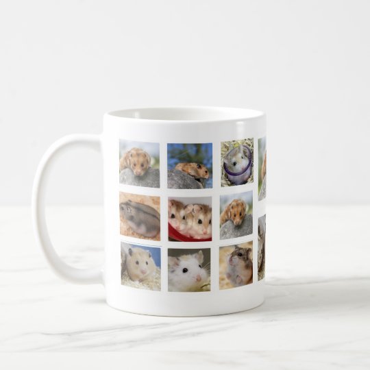 Taza de la foto del collage del hámster/del Gerbil