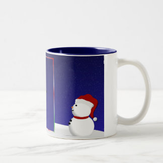 Taza de la foto del muñeco de nieve