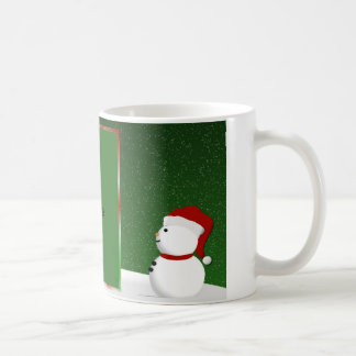 Taza de la foto del muñeco de nieve