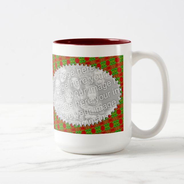 Taza de la foto del navidad (Derecha)