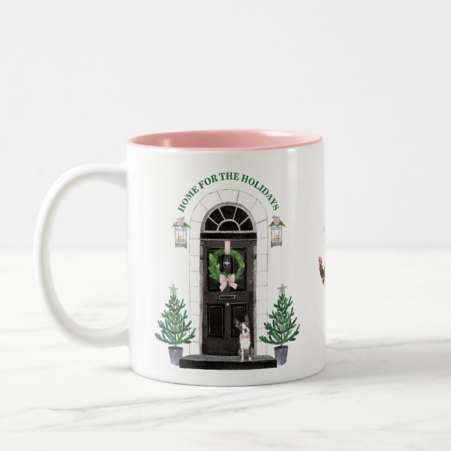 Taza de la foto del navidad del día de fiesta del (Izquierda)