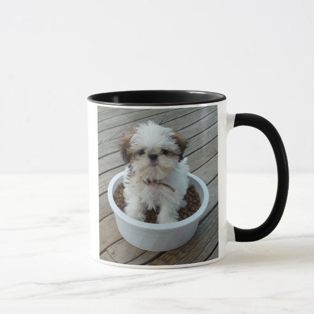 Taza de la foto del perrito de Shih Tzu (Derecha)