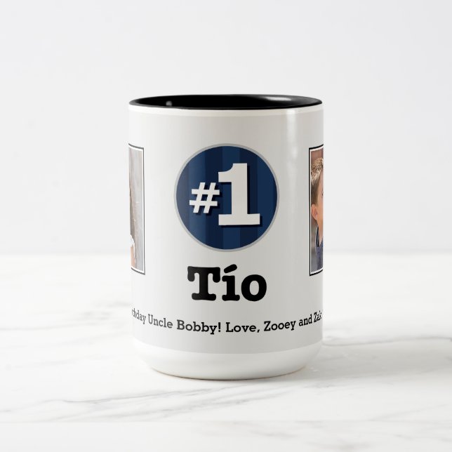 Taza de la foto del personalizado de Tio 2 del (Centro)