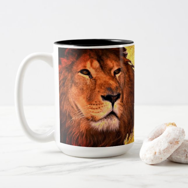 Taza de la frecuencia del león (Con donut)