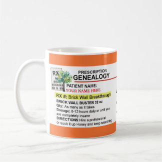 Taza de la genealogía de la botella de la