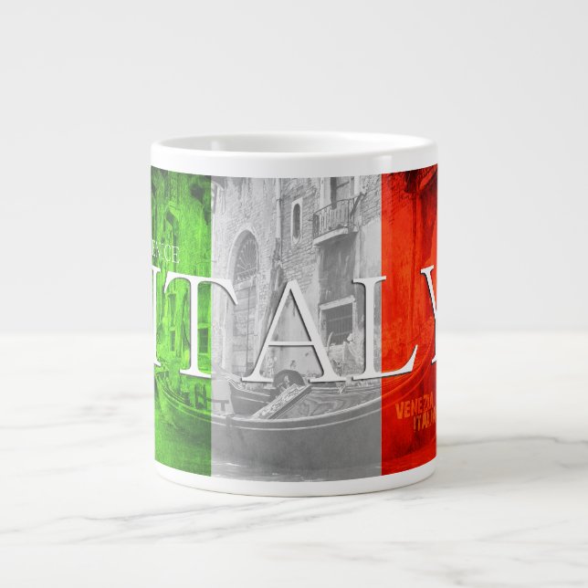 Taza de la góndola de la bandera de Venecia Italia (Frente)