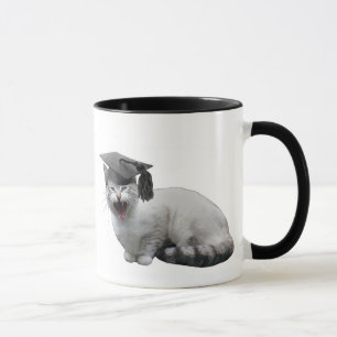 Taza de la graduación del gato