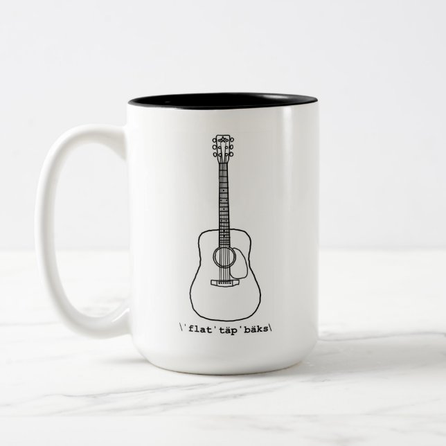 Taza de la guitarra de la caja del top plano (Izquierda)