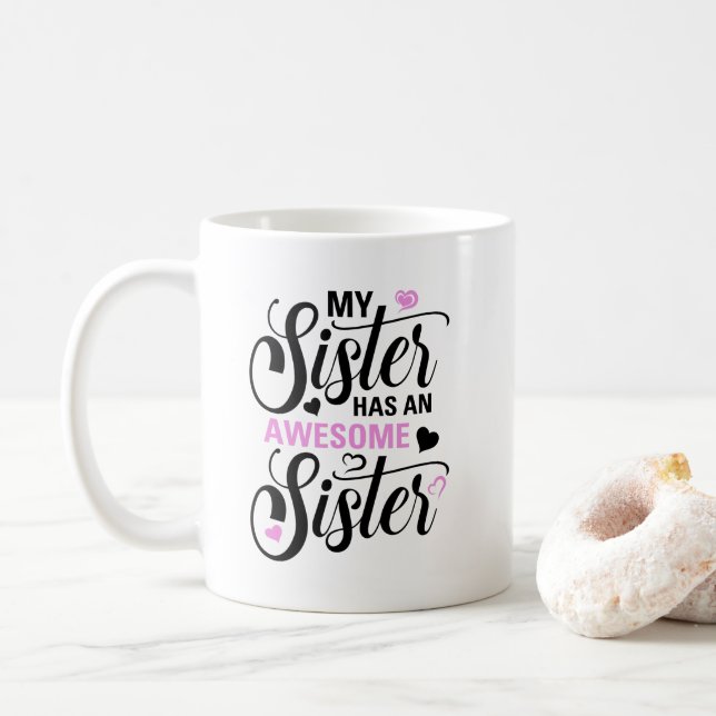Taza de la hermana, regalo para la hermana, regalo (Con donut)
