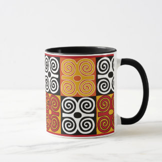 Taza de la impresión de Adinkra del africano de