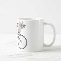 Taza de la impresión de la bicicleta del vintage
