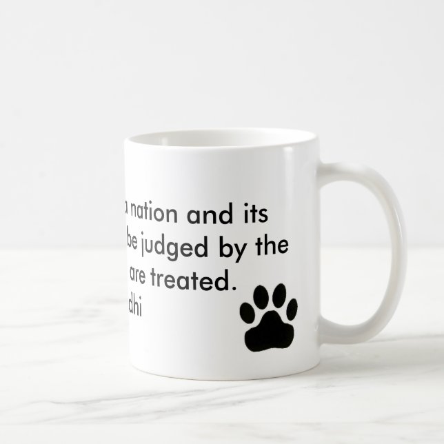 Taza de la impresión de la pata (Derecha)
