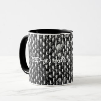 Taza de la impresión de la tela del tweed del