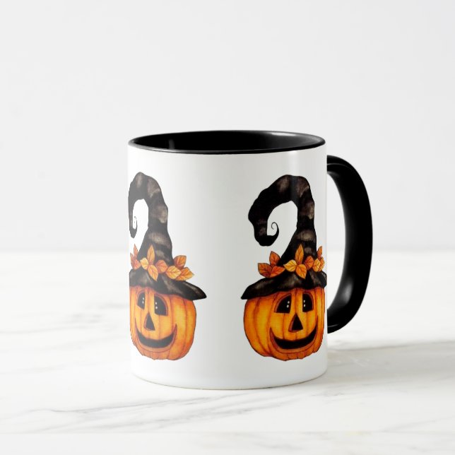 Taza de la Jack-o-Linterna de Halloween/del otoño (Anverso derecho)