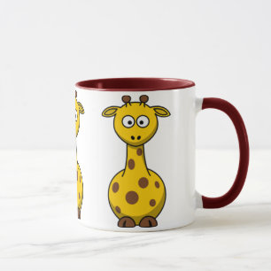 Taza de la jirafa del dibujo animado