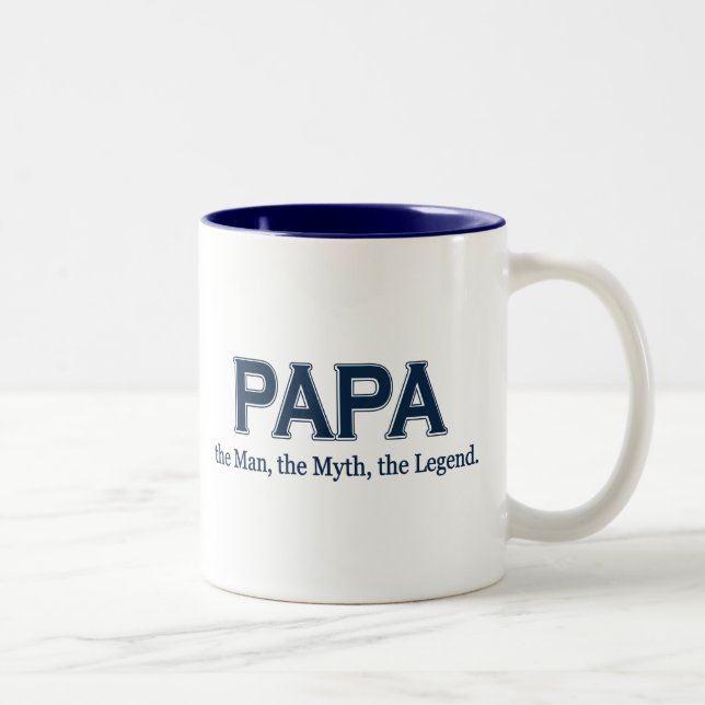 Taza de la leyenda del mito del hombre de la papá (Derecha)