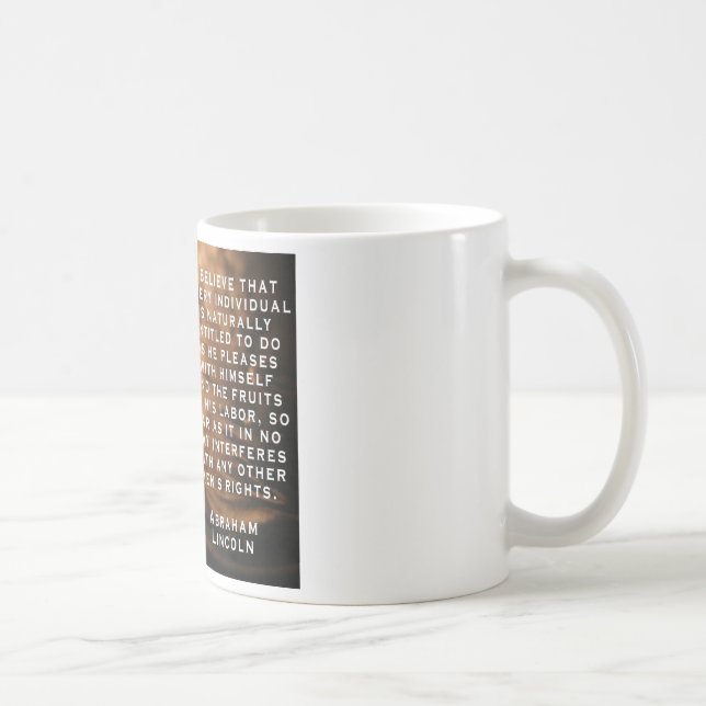 Taza de la libertad de Lincoln (Derecha)