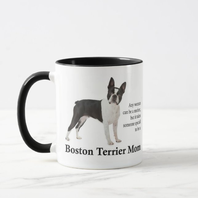 Taza de la mamá de Boston Terrier (Izquierda)