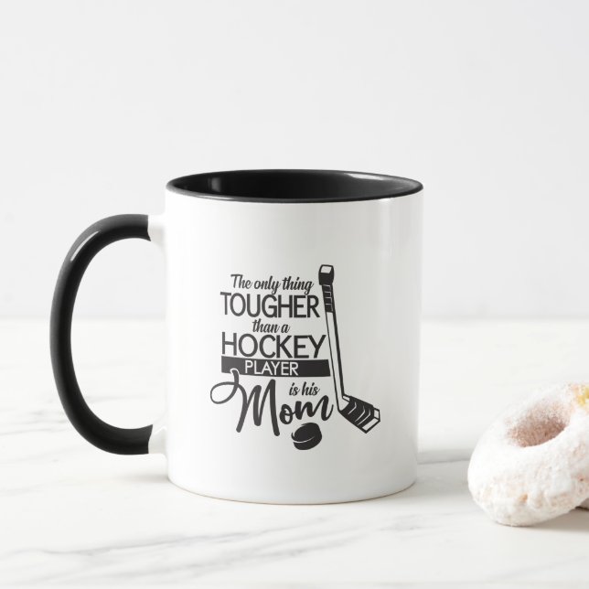 Taza de la mamá del hockey (Con donut)