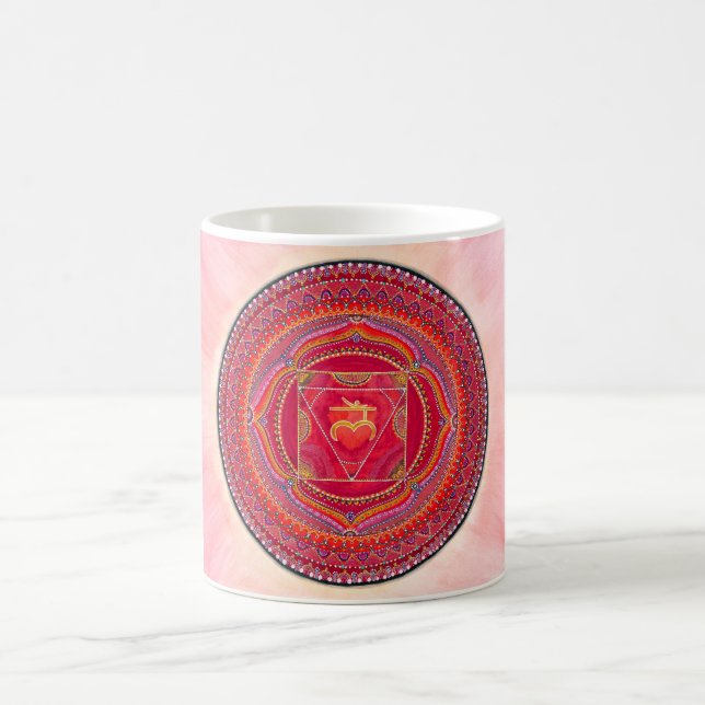 Taza de la mandala de Chakra de la raíz (Centro)