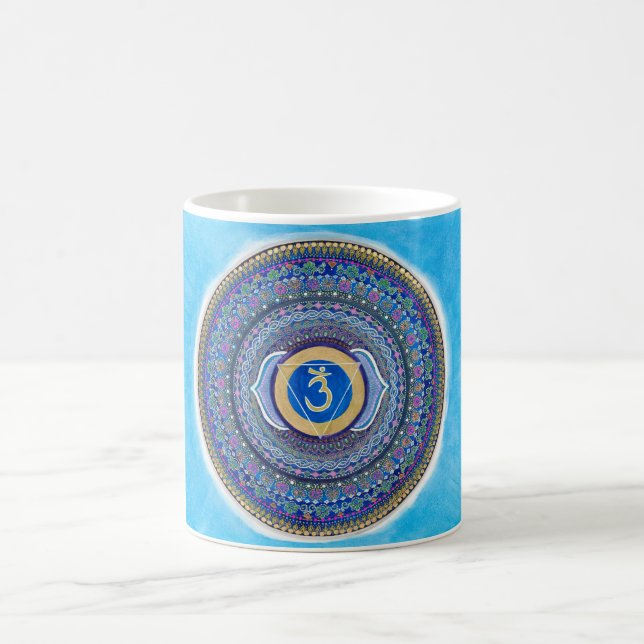 Taza de la mandala de Chakra del tercer ojo (Centro)