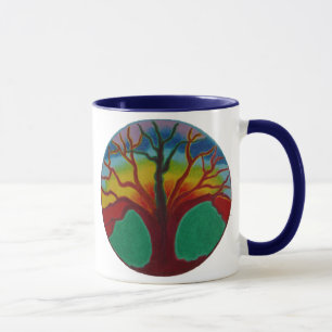 TAZA DE LA MANDALA DEL ÁRBOL