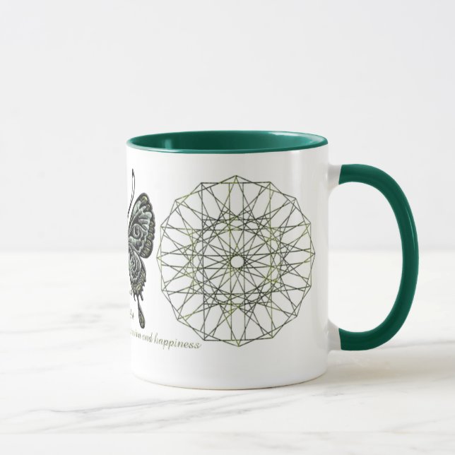 Taza de la mariposa de agosto Birthstone (Derecha)