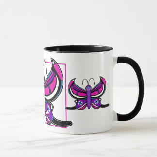Taza de la mariposa de Candi Toon